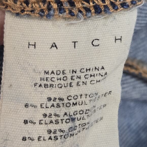 Hatch Maternity Jeans Womens 27 Mid Rise Cropped Straight Leg Raw Hem Stretch - Picture 11 of 11